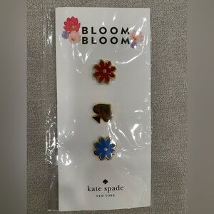 Kate Spade Bloom Floral Enamel Pin Set